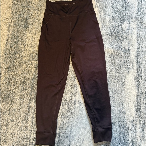 Old Navy Active Kids Maroon Ribbed Joggers - Picture 2 of 8
